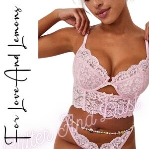 For Love And Lemons Creamsicle Lace Bustier